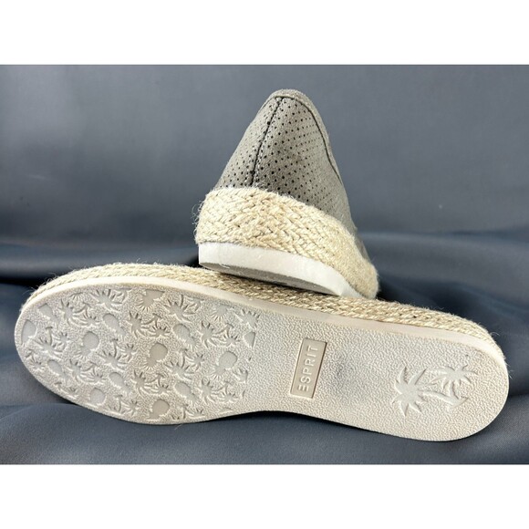 Esprit Nadine Espadrille Slip On Taupe Shoes Jute Wrapped Platform Sole 9.5 NEW - Picture 2 of 16